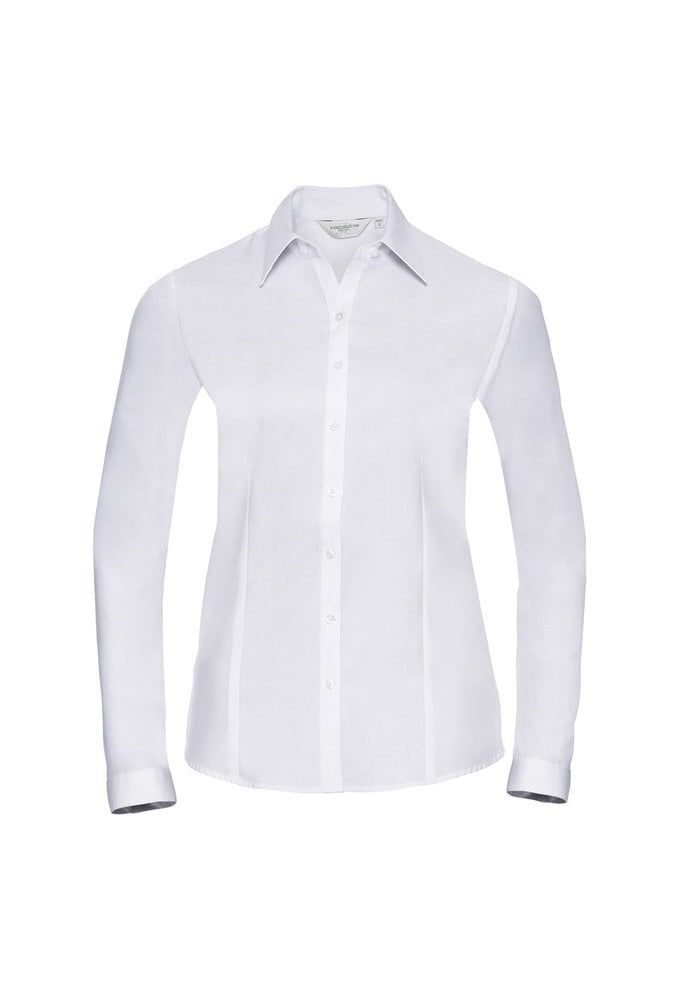 J962F Women's long sleeve herringbone shirt (Xsmall to 3Xlarge)  2 COLOURS