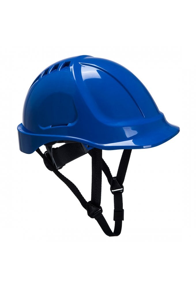 PS54 - Portwest Endurance Plus Non Vented Ratchet Helmet 6 Point Harness 4 Point Chin Strap Blue