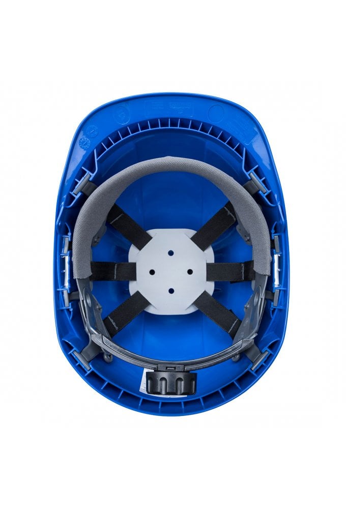 PS54 - Portwest Endurance Plus Non Vented Ratchet Helmet 6 Point Harness 4 Point Chin Strap Blue