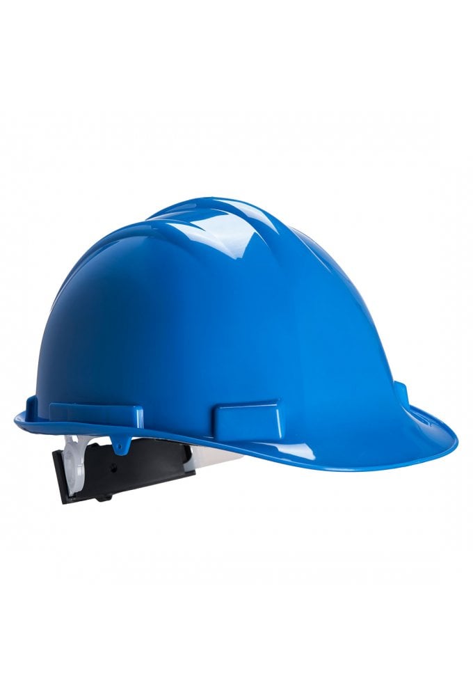 PW50 - Portwest Expertbase Slip Ratchet Safety Helmet Blue