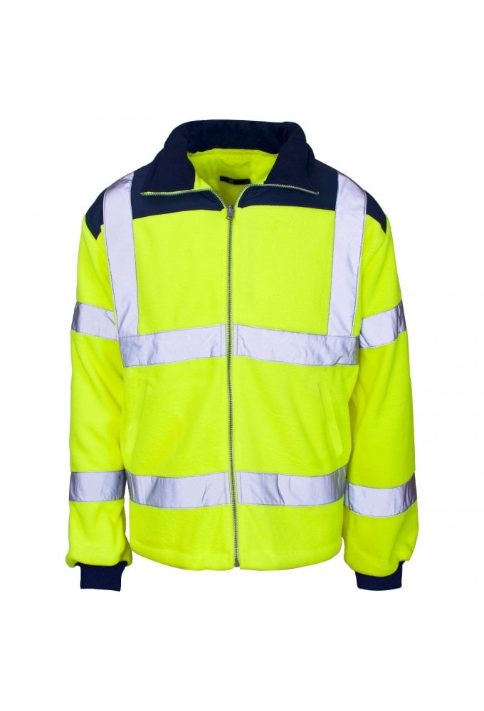 37841 Supertouch Hi Vis Yellow Rain Patch Fleece Jacket (Small to 4XLlarge