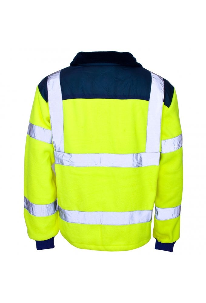 37841 Supertouch Hi Vis Yellow Rain Patch Fleece Jacket (Small to 4XLlarge