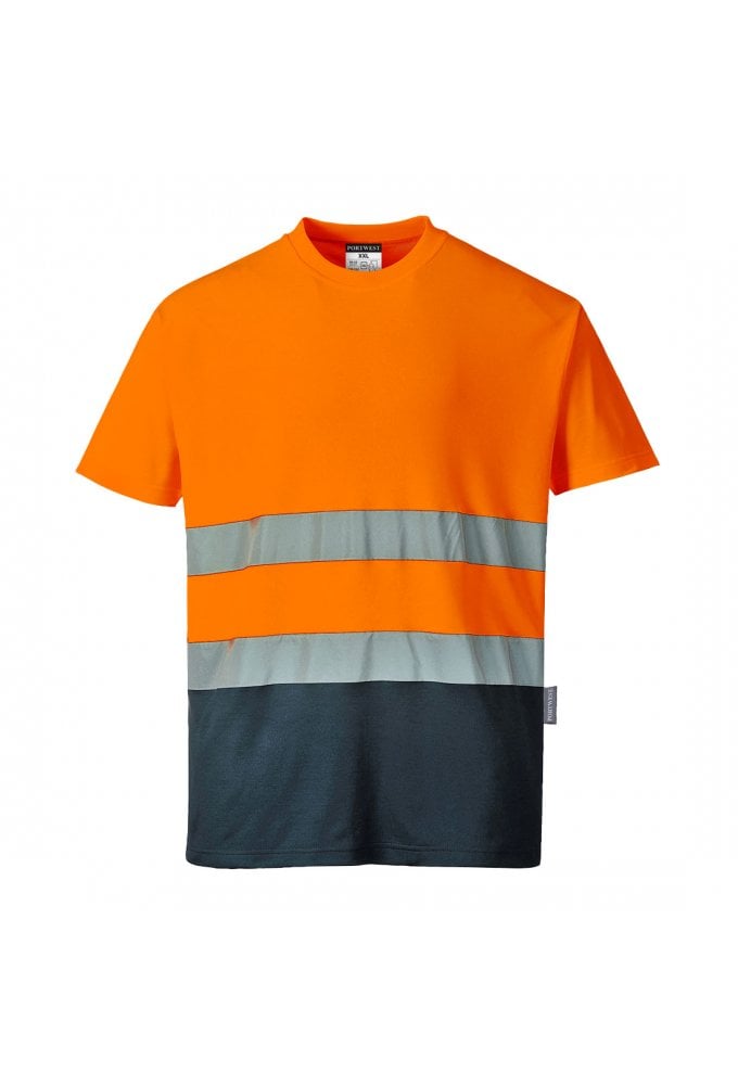 S173 - Portwest Two Tone Cotton Comfort T-Shirt (Small to 3XLarge) 2 COLOURS