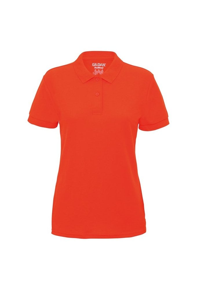 GD045 Gildan Ldies Fit Driblend Double Pique Polo (Small to 2XLarge) 11 COLOURS