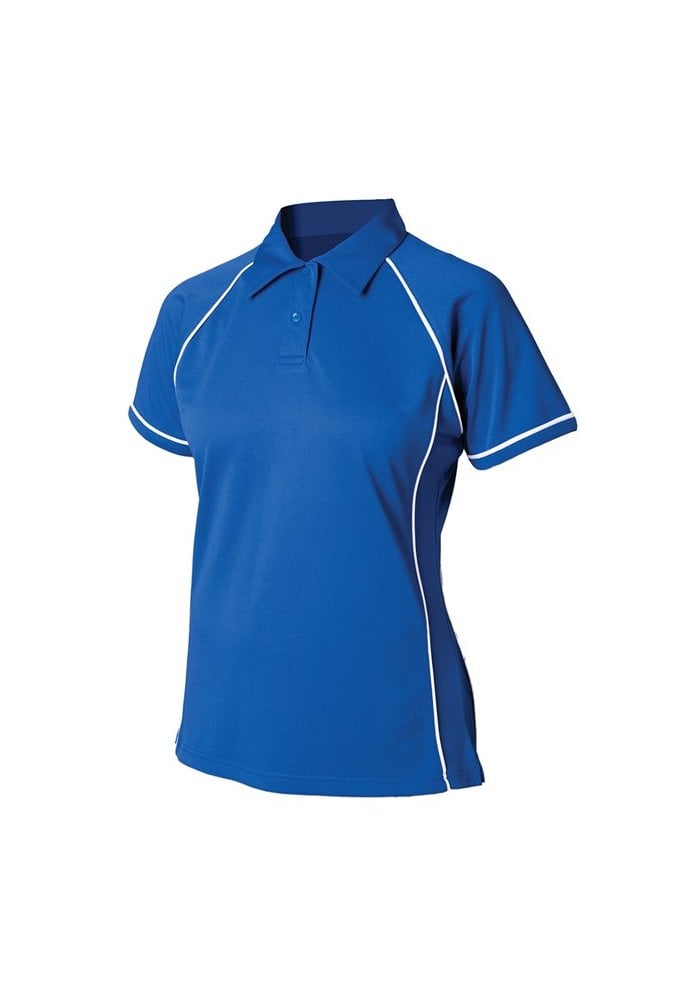 LV371 Womens Piped Performance Polo (Small to 2XLarge) 11 COLOURS