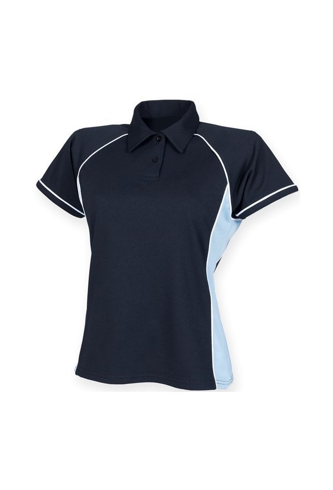 LV371 Womens Piped Performance Polo (Small to 2XLarge) 11 COLOURS