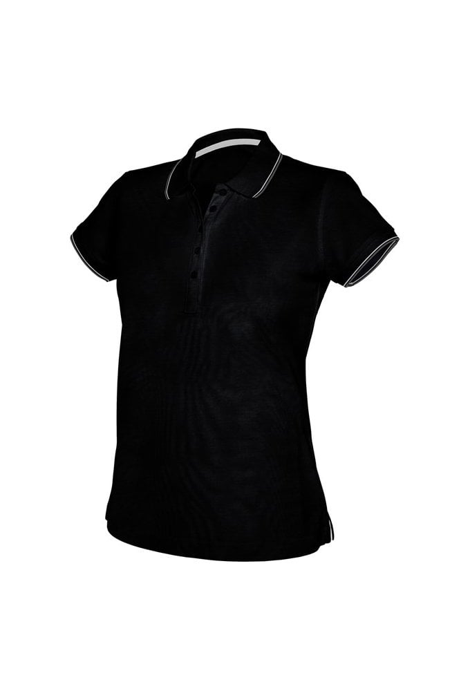KB251 Womens Contrast Short Sleeved Polo (XSmall to XL) 3 COLOURS