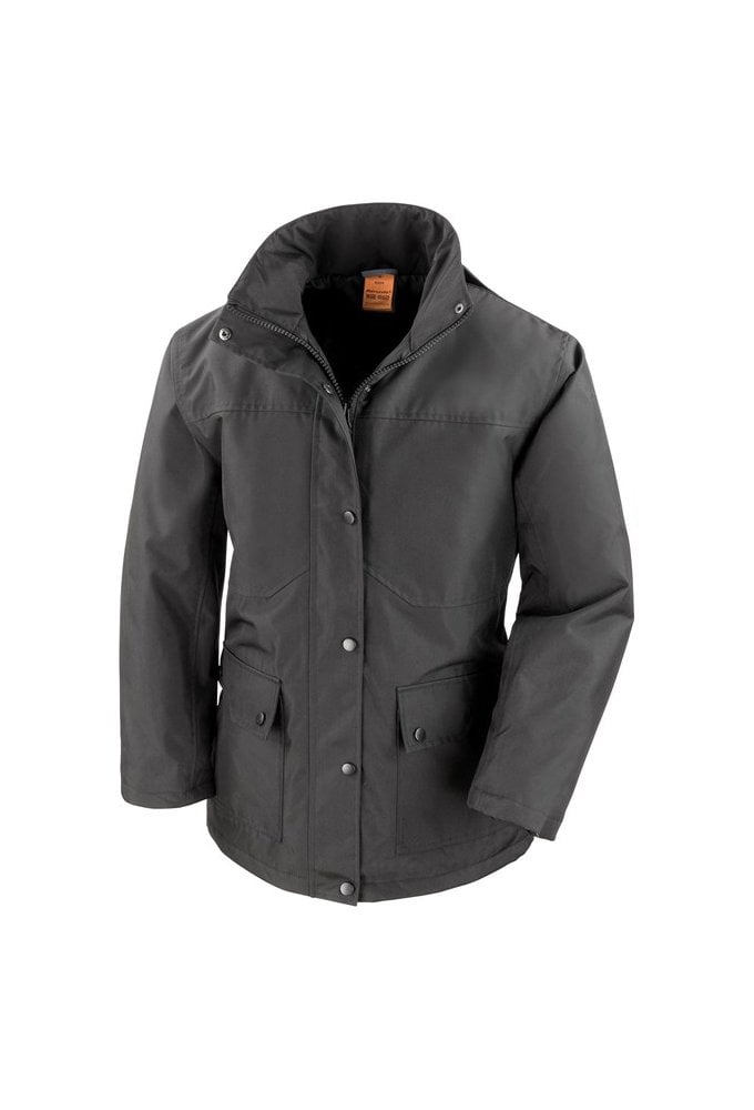 R307F Ladies Fit Platinum Managers Jacket (XSmall to XLarge) SINGLE COLOUR BLACK