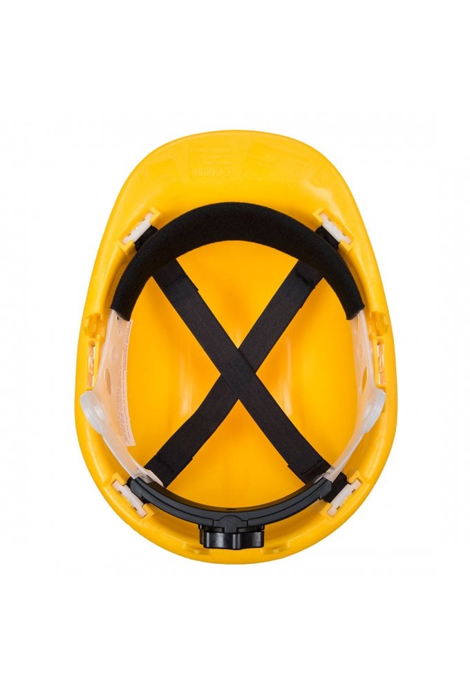 PS57 - Expertbase Ratchet Adjust Safety  Helmet Yellow