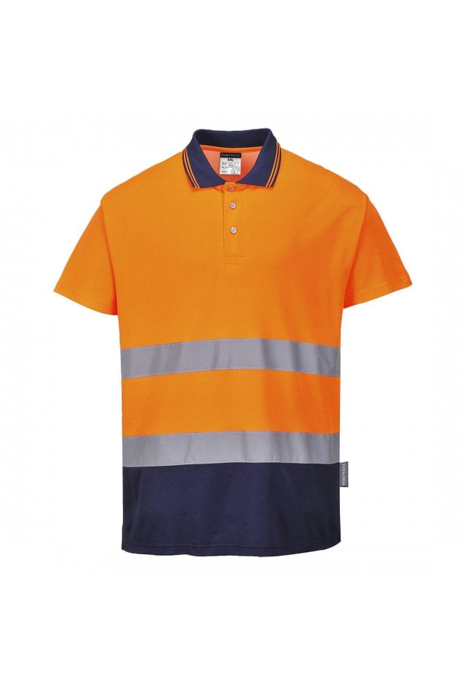 S174 - Portwest Two Tone Cotton Comfort Polo (Small to 4XLarge ) 2 COLOURS