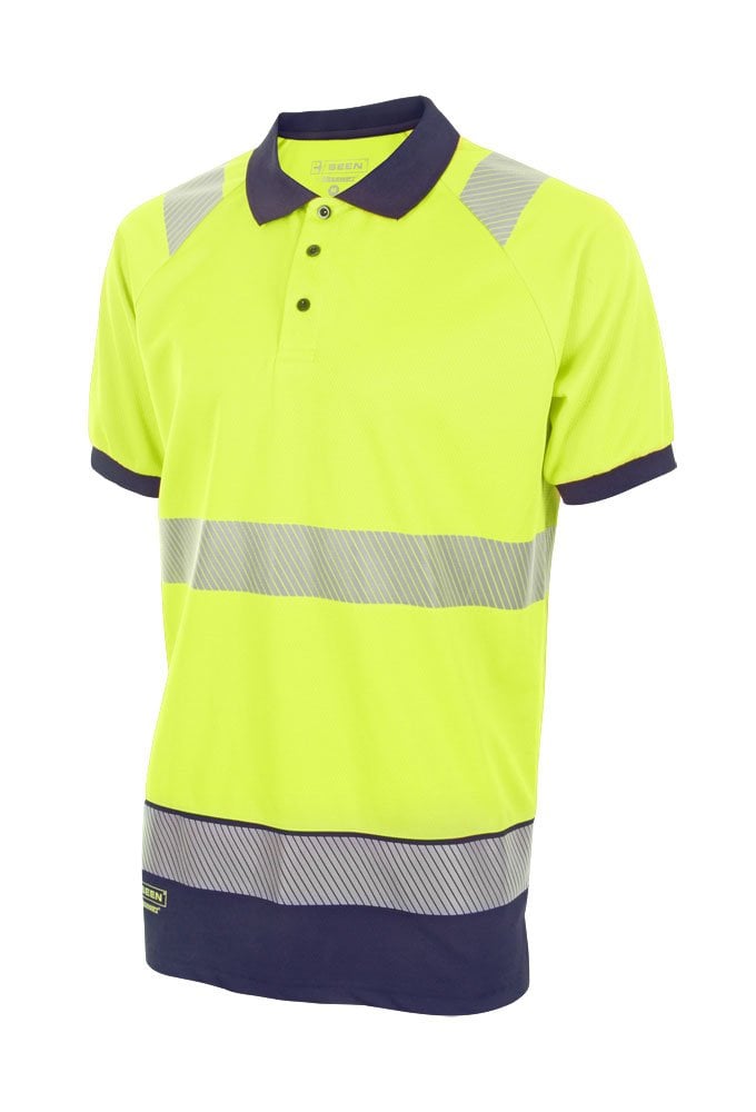 HVTT010  Hi Vis Two Tone Polo Shirt (Small to 4XLarge) 2 COLOURS