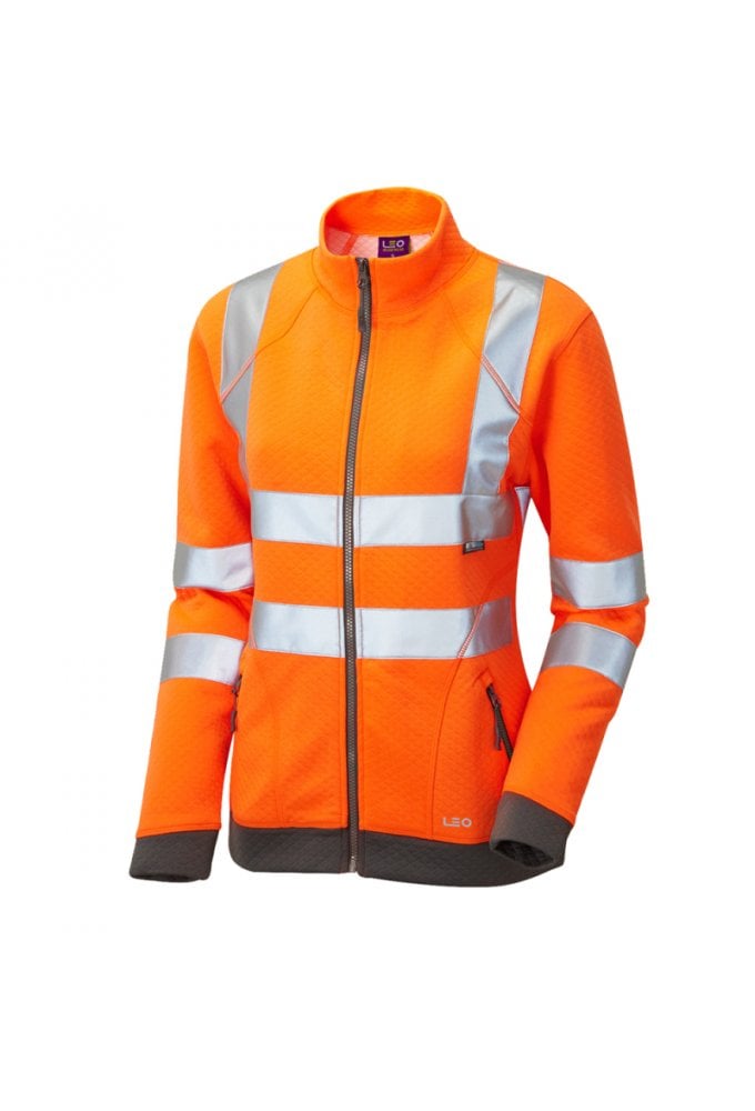 SSL03O Hollicombe ISO 20471 Class 2 Women's Zipped Sweatshirt Orange (6 to 24)