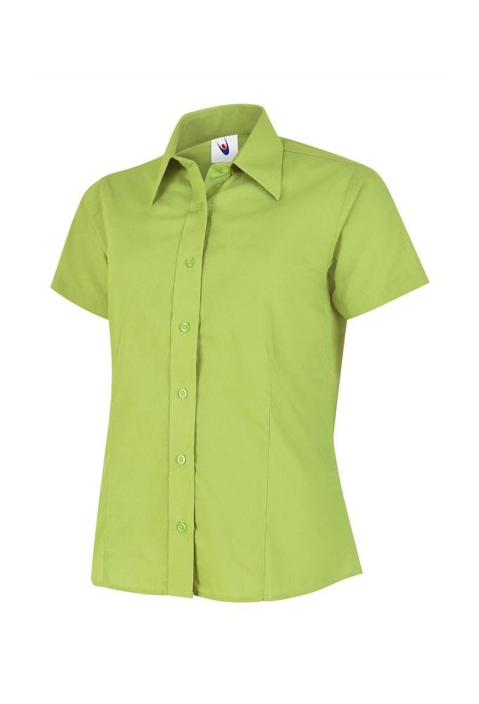 UC712 Ladies Poplin Half Sleeve Shirt (Size 8 to Size 24) 10 COLOURS