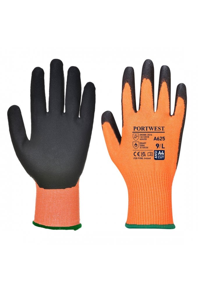 A625 - Portwest Vis-Tex Cut Resistant Glove - PU Cut Level D