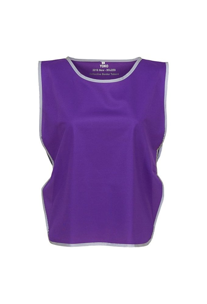YK009 Hi-vis reflective border tabard  (Child to 2XLarge / 3XLarge) 15 COLOURS