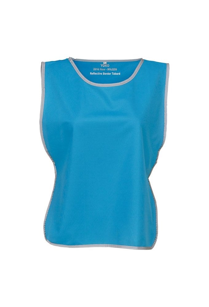 YK009 Hi-vis reflective border tabard  (Child to 2XLarge / 3XLarge) 15 COLOURS