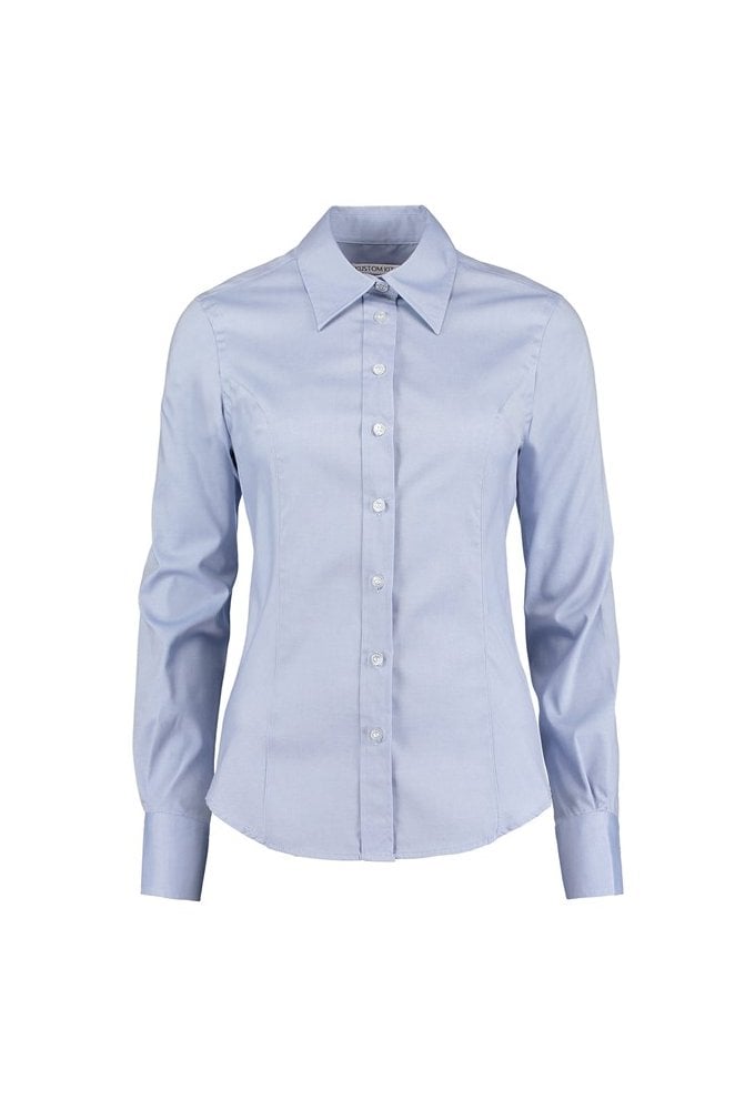 KK702 Womens Corporate Oxford Long Sleeved Blouse (Size 8 to 24)  5 COLOURS