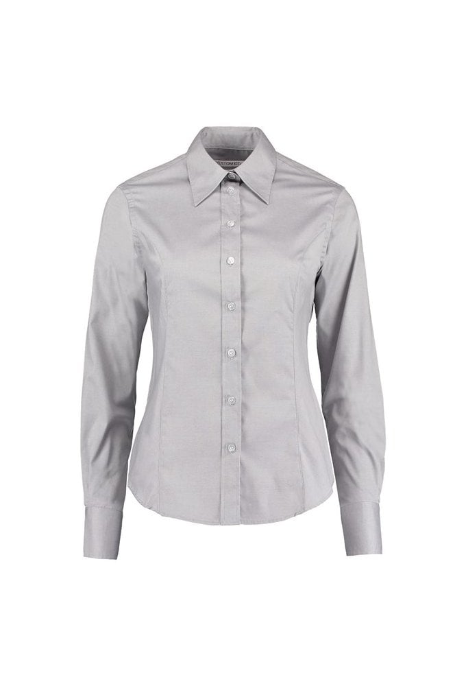 KK702 Womens Corporate Oxford Long Sleeved Blouse (Size 8 to 24)  5 COLOURS
