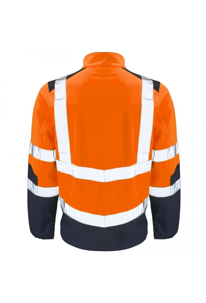 1051891 Supertouch  Hi Vis 2 Tone Orange Navy  Softshell Jacket (Small to 4XLarge)