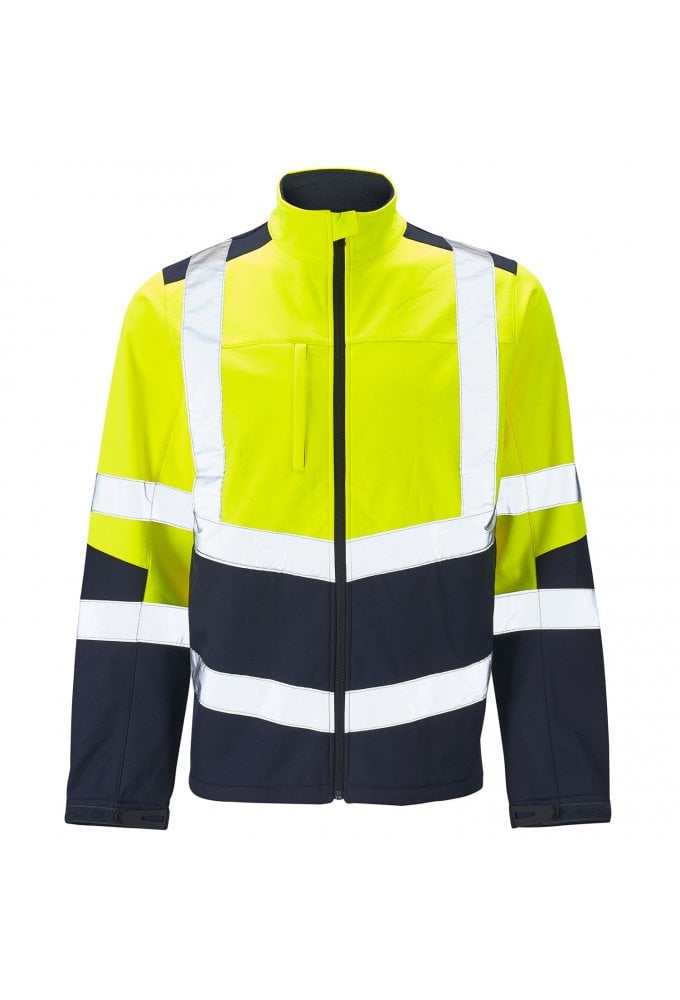 105141 Supertouch Hi Vis 2 Tone Yellow Softshell Jacket (Small to 4XLarge)