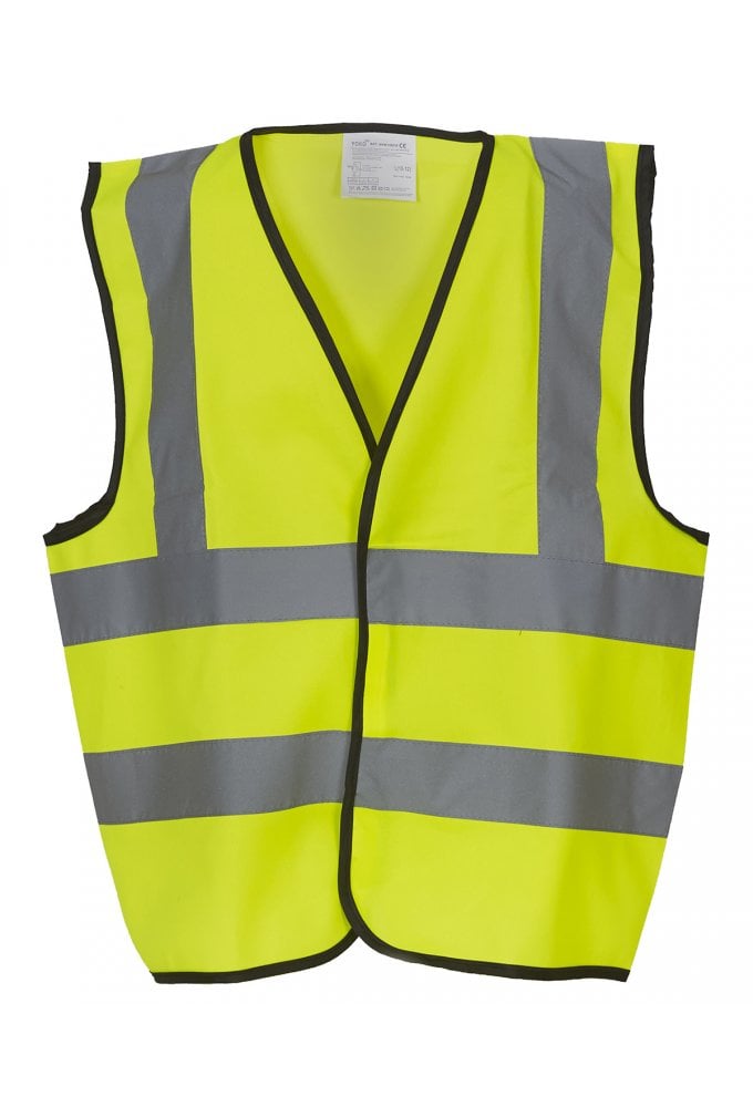 YK100 Kids hi-vis 2 b&b waistcoat (HVW100CH) AGE 4-13 2 COLOURS