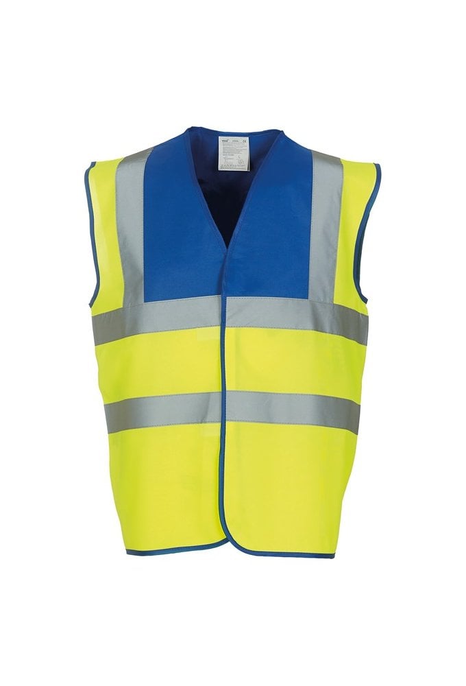 YK001 Hi Vis Two Tone Vests (Small  To 3XL) 7 COLOURS