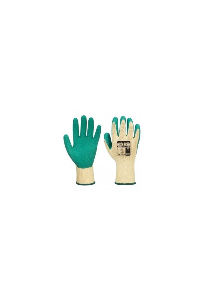 A100 Portwest Grip Glove Latex Palm (Size 7 to 11) 5 COLOURS