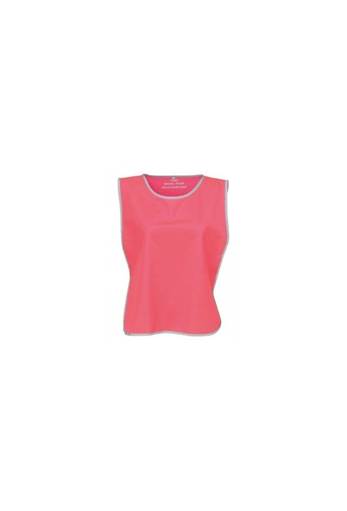 YK009 Hi-vis reflective border tabard  (Child to 2XLarge / 3XLarge) 15 COLOURS