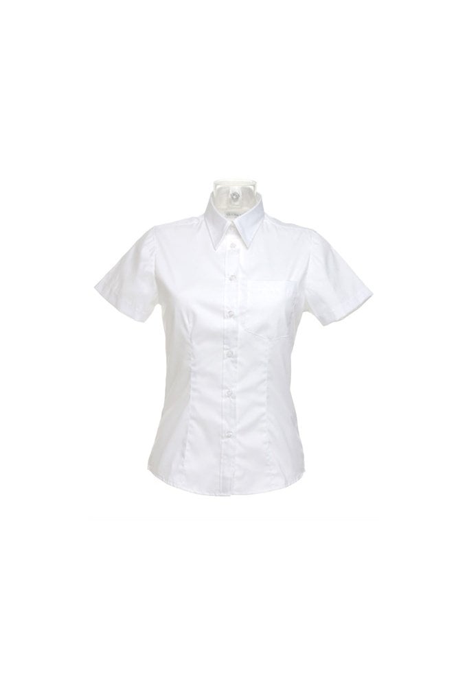 KK719 Womens Corporate Pocket Oxford Short Sleeved Blouse (Size 8 yo Size 20)  2 COLOURS