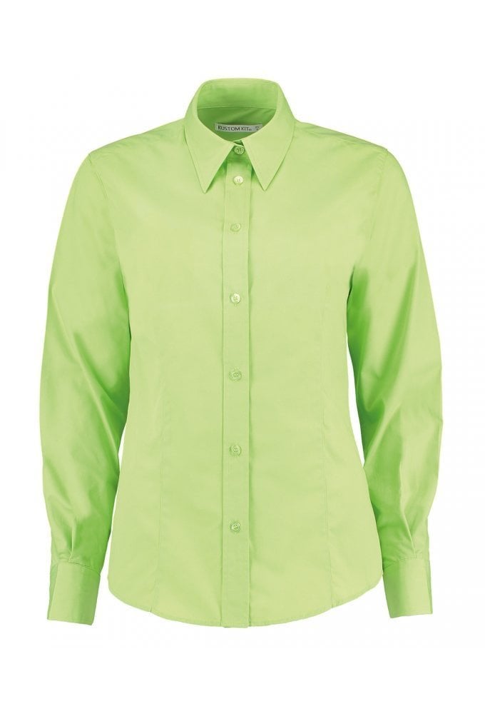 KK729 Womens WorkForce Long Sleeved Blouse (Size 8 To 24)  3 COLOURS