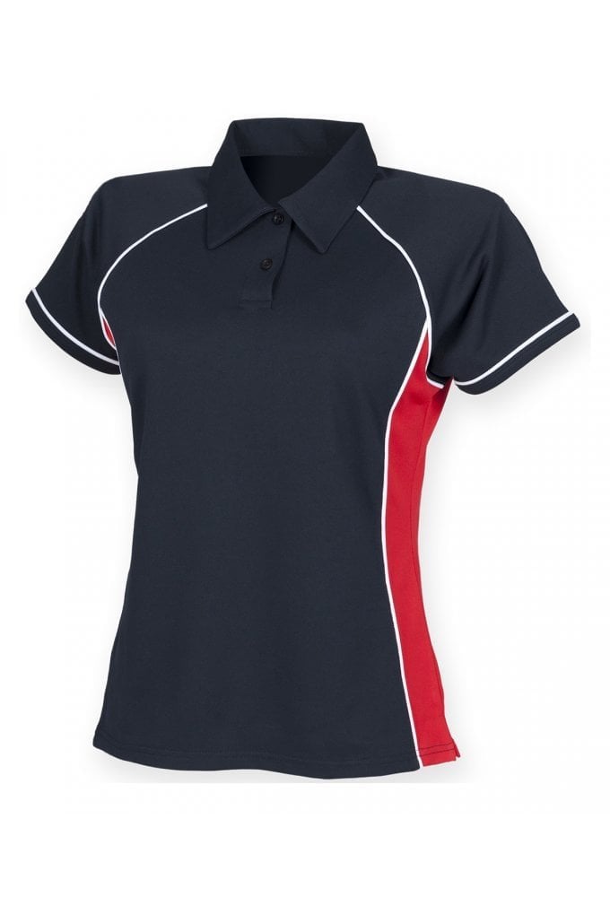 LV371 Womens Piped Performance Polo (Small to 2XLarge) 11 COLOURS