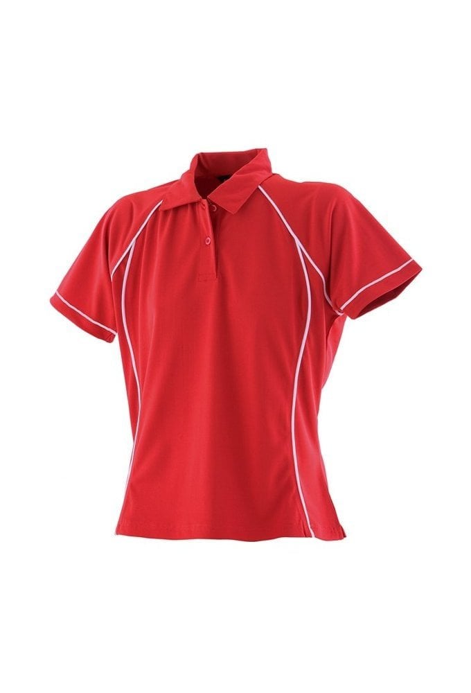LV371 Womens Piped Performance Polo (Small to 2XLarge) 11 COLOURS