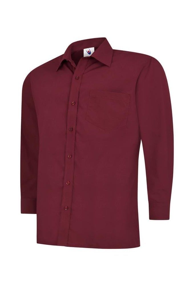 UC709 Mens Poplin Full Sleeve Shirt (Collar Size 14.5 To 19.5) 10 COLOURS