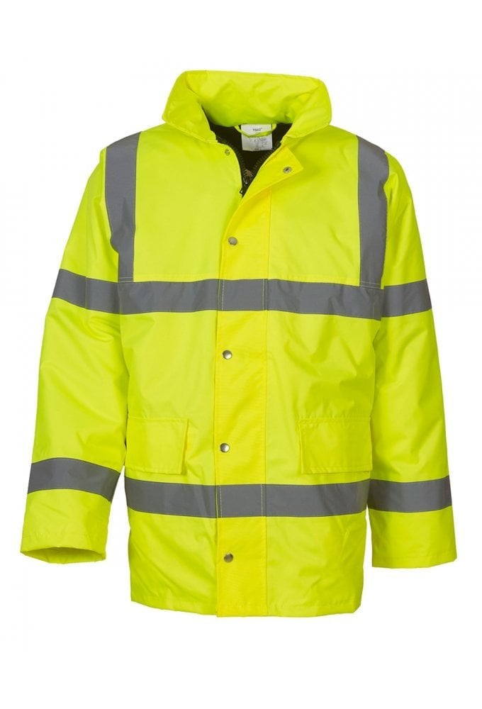 YK045 Hi-Vis Classic Foul Weather Motorway Jacket (Small To 3XL) 2 COLOURS RIS 3279 TOM In Orange