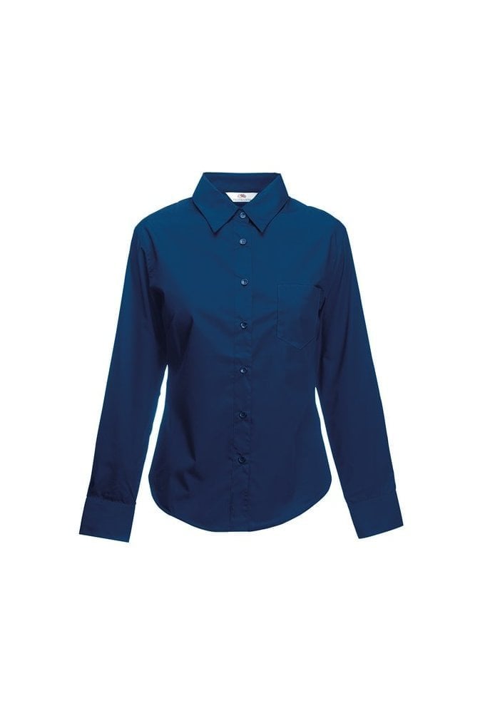SS012 Lady-Fit Poplin Long Sleeved Shirt (XS To 3XL)  5 COLOURS