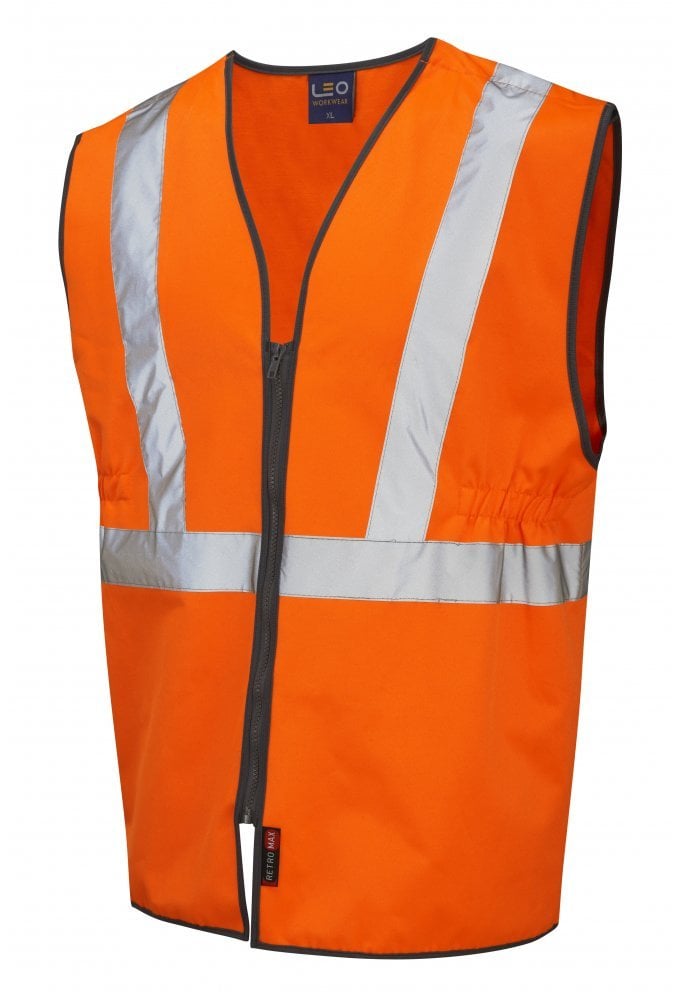 W16-O Copplestone Railway Hi Vis Vests GO/RT (Small To 3XL) RIS-3279-TOM - Railway use certified