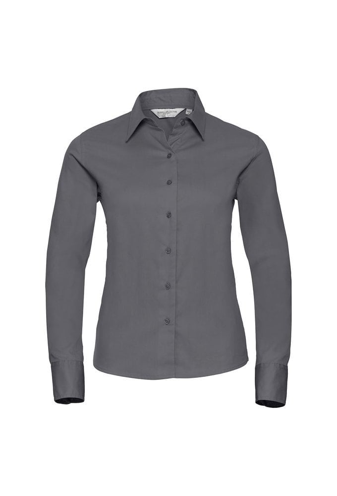 J916F Womens Long Sleeve Classic Twill Shirt (XS To 2XL)  5 COLOURS