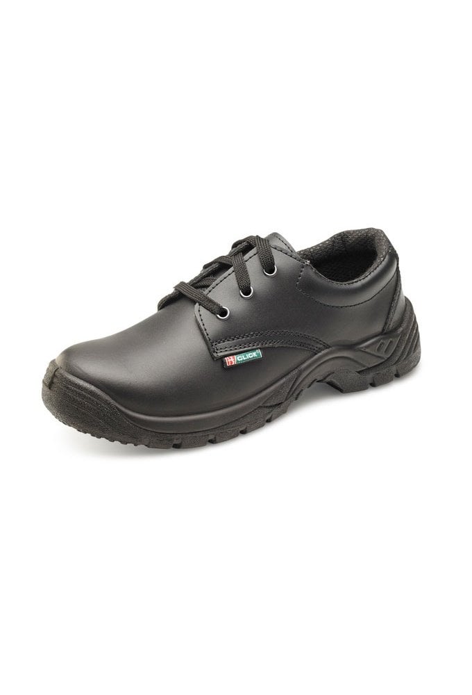 CF54 Beeswift Black Smooth Leather Tie Shoe (SIZE 3 TO 13)