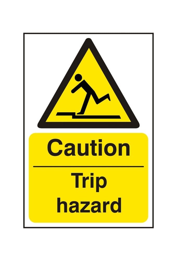 BSS11053 Caution Trip Hazard Sign Vinyl Version