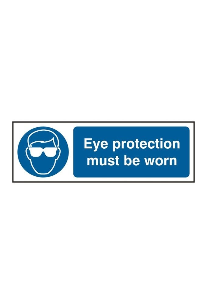 BSS11396 Eye Protection Must Be Worn Sign Vinyl Version