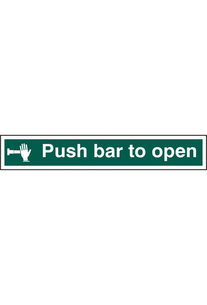 BSS12141 Push Bar To Open Sign PVC Version