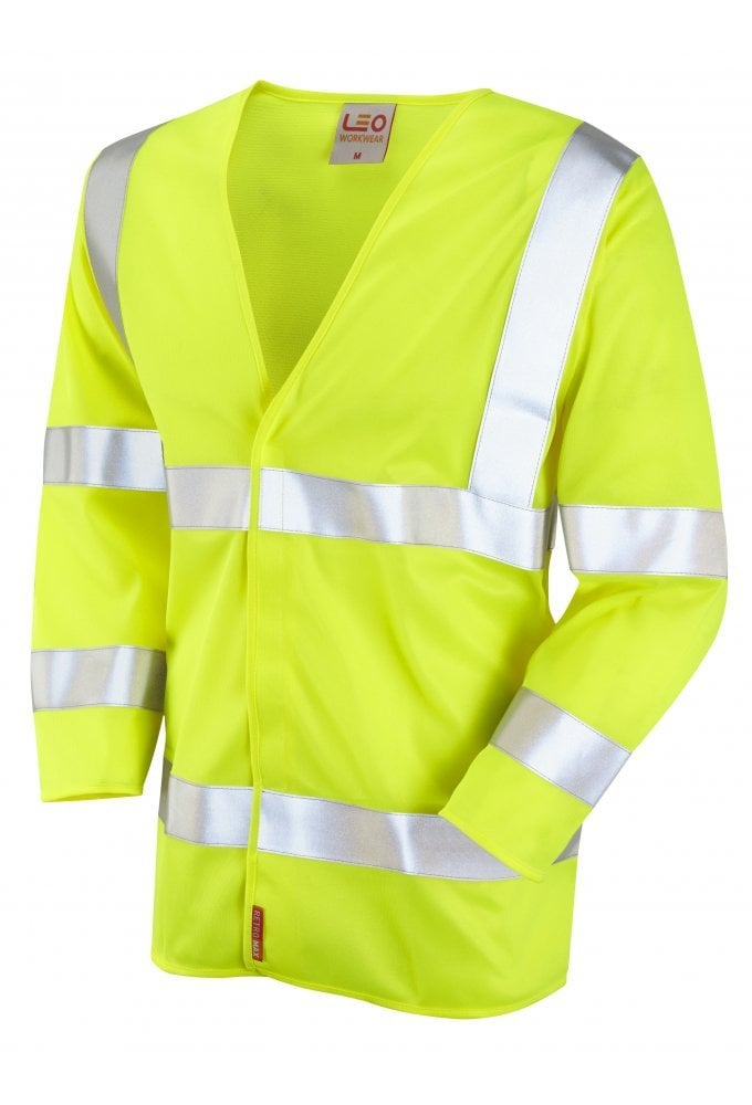 S10-Y Cranford Yellow Flame Retardent 3/4 Sleeve Hi Vis Vests (Small To 6XL)