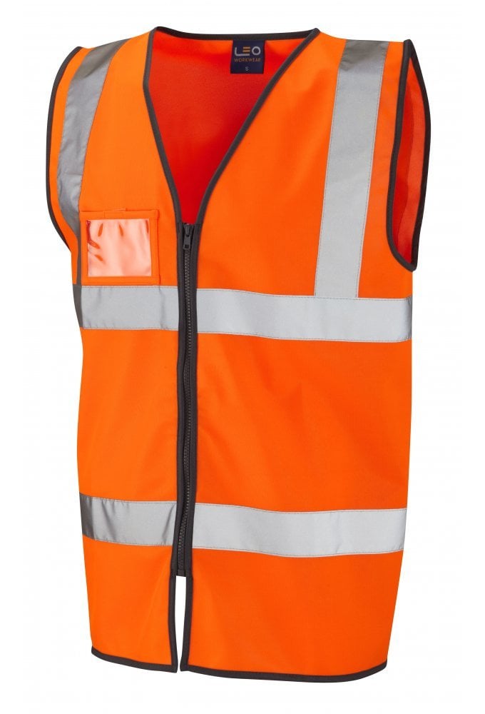W02-O Rumsan ID Pouch Orange Zipped Hi Vis Vests (Small To 6XL) RIS 3279 TOM