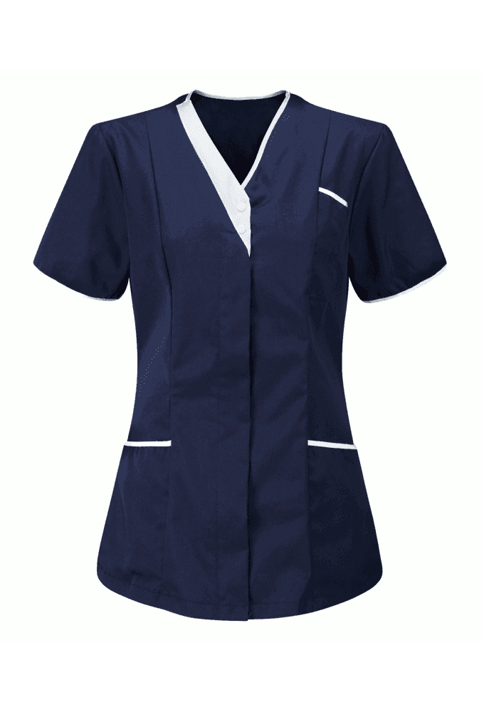 CHVLT1 LADIES V-NECK TUNIC  6 TO 32 (6 COLOURS)