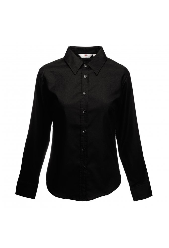 SS001 Ladies Fit Long Sleeved Oxford Shirt (XSmall  TO 3XLarge )  5 COLOURS