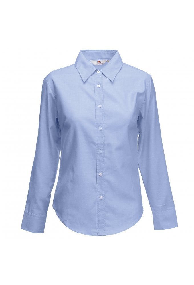 SS001 Ladies Fit Long Sleeved Oxford Shirt (XSmall  TO 3XLarge )  5 COLOURS