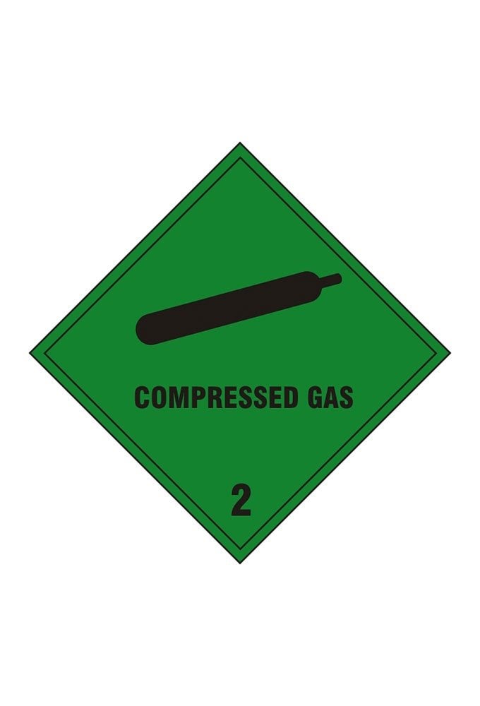 BSS1869S Compressed Gas Sign Vinyl Version