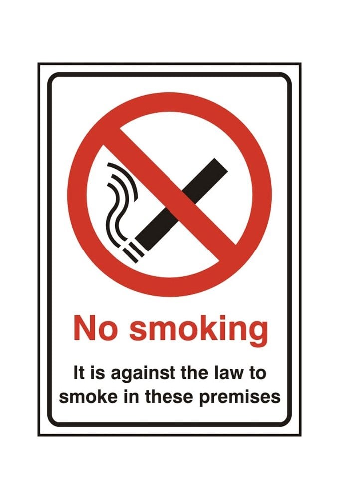 BSS11854 No Smoking Sign Vinyl Version