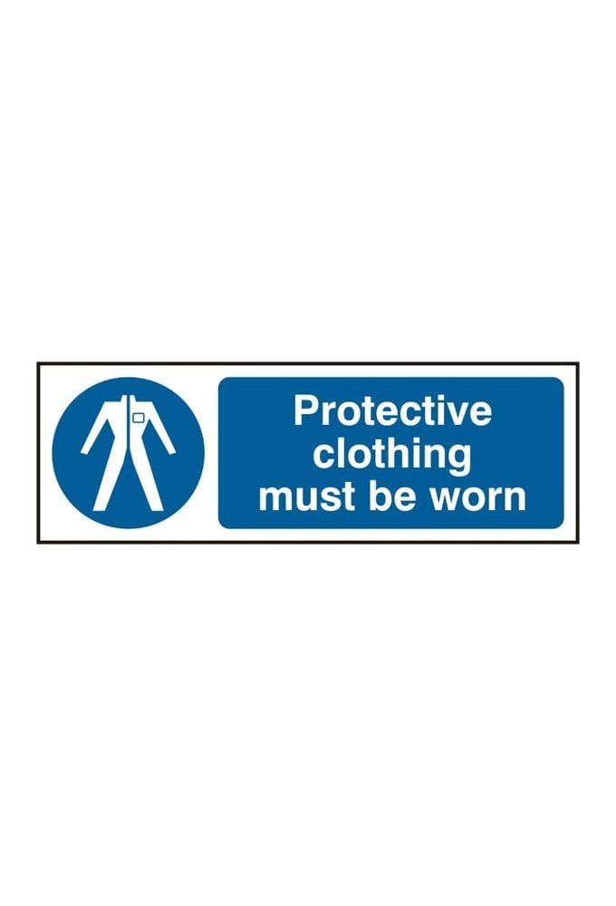 BSS11380 Protective Clothing Must Be Worn Sign Vinyl Version