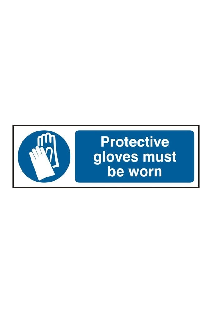 BSS11392 Protective Gloves Must Be Worn Sign Vinyl Version